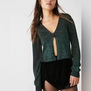 Free People Emmaline Metallic Cardigan